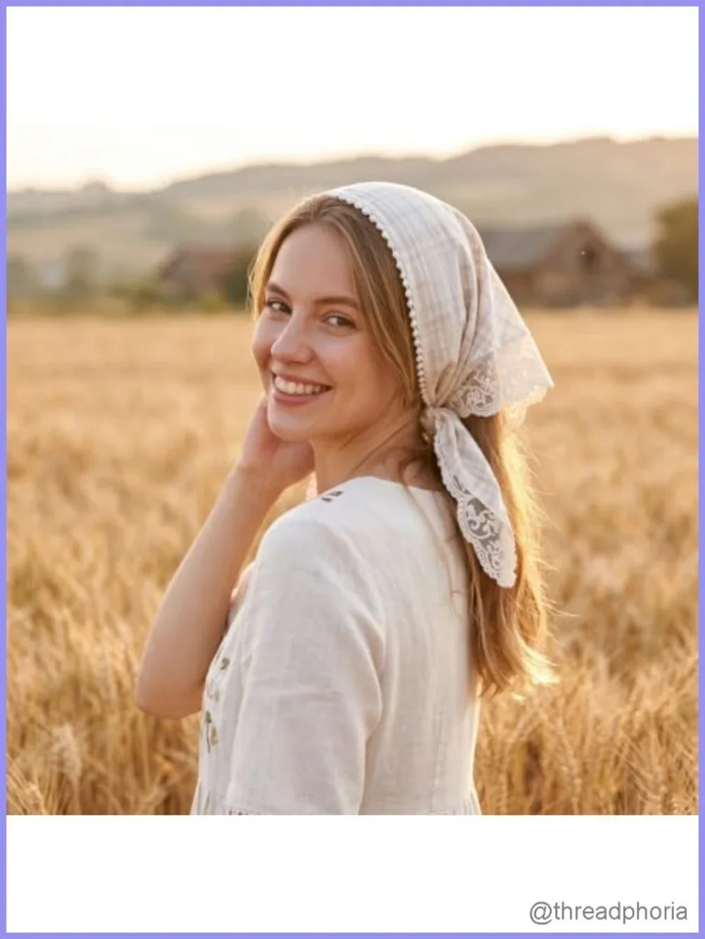 4 PCS Lace Hair Scarf Bandana for Women Non-Slip Head Kerchief Spring Summer